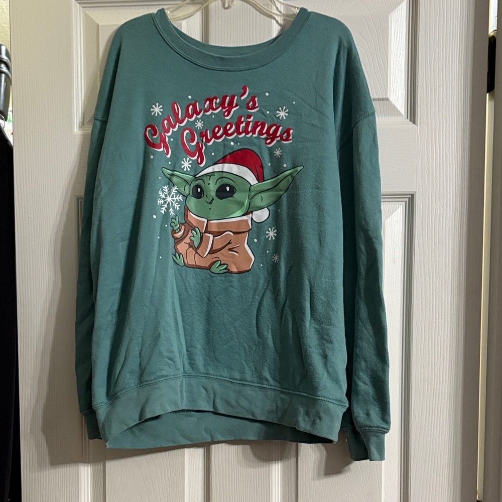 Green Star Wars Galaxy's Greetings Sweatshirt